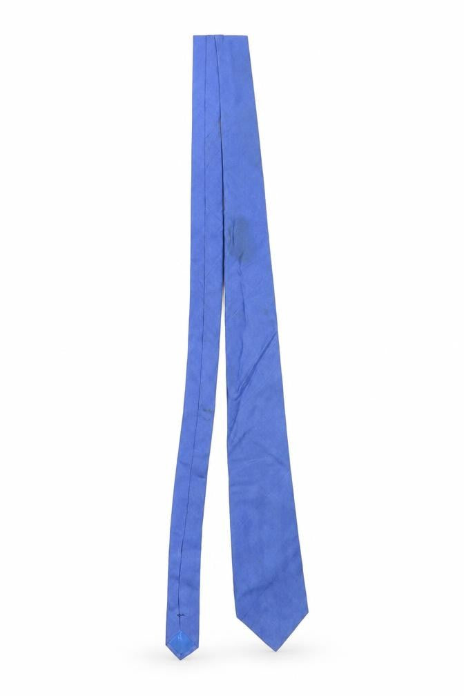Mens La Scala for Tie Rack Blue  100% Silk Pointed Tie