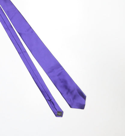 Mens Calvin Klein Purple  100% Silk Slim Tie