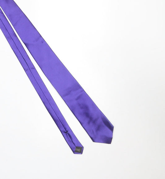 Mens Calvin Klein Purple  100% Silk Slim Tie