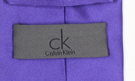 Mens Calvin Klein Purple  100% Silk Slim Tie