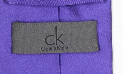 Mens Calvin Klein Purple  100% Silk Slim Tie