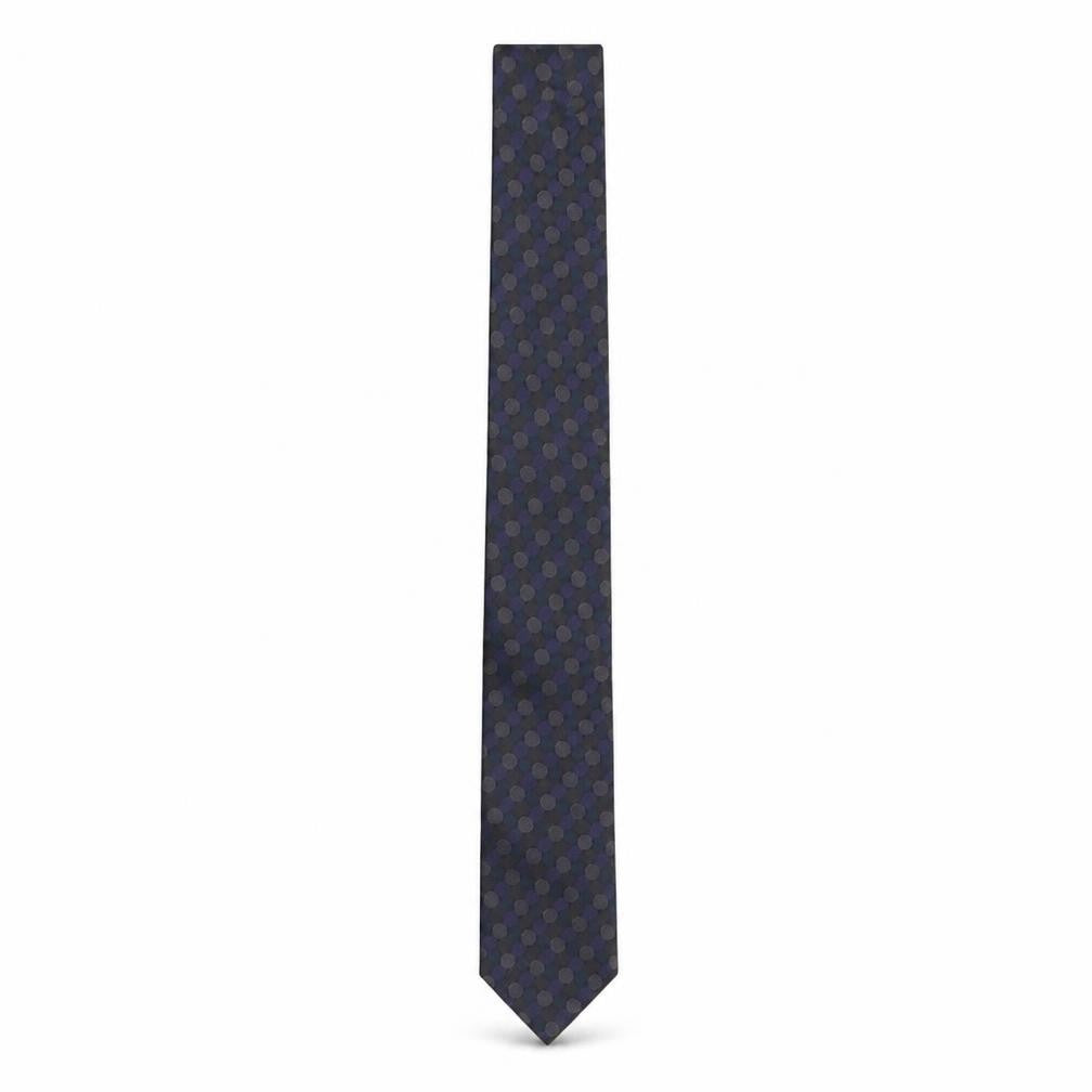 Mens Kenneth Cole Blue Polka Dot 100% Silk Slim Tie