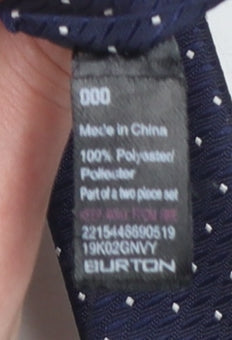 Mens Burton Menswear London Blue Polka Dot 100% Polyester Slim Tie