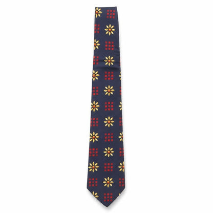 Mens ITEMS Blue Floral 100% Silk Pointed Tie