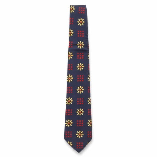 Mens ITEMS Blue Floral 100% Silk Pointed Tie