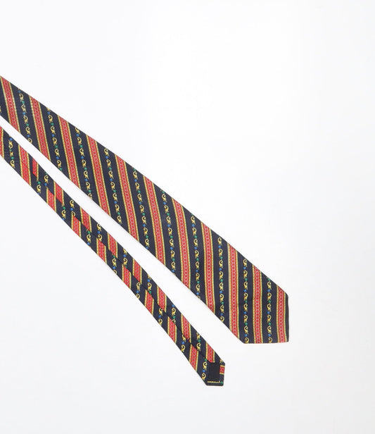 Mens Gibson Price Multicoloured Striped 100% Silk Pointed Tie