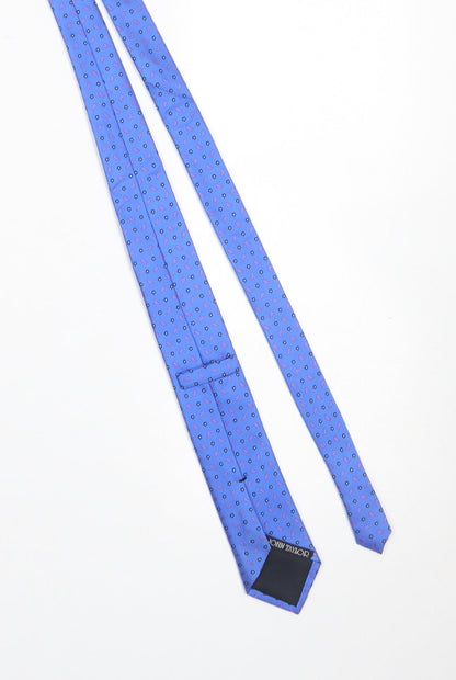 Mens John Taylor Blue Paisley 100% Silk Slim Tie