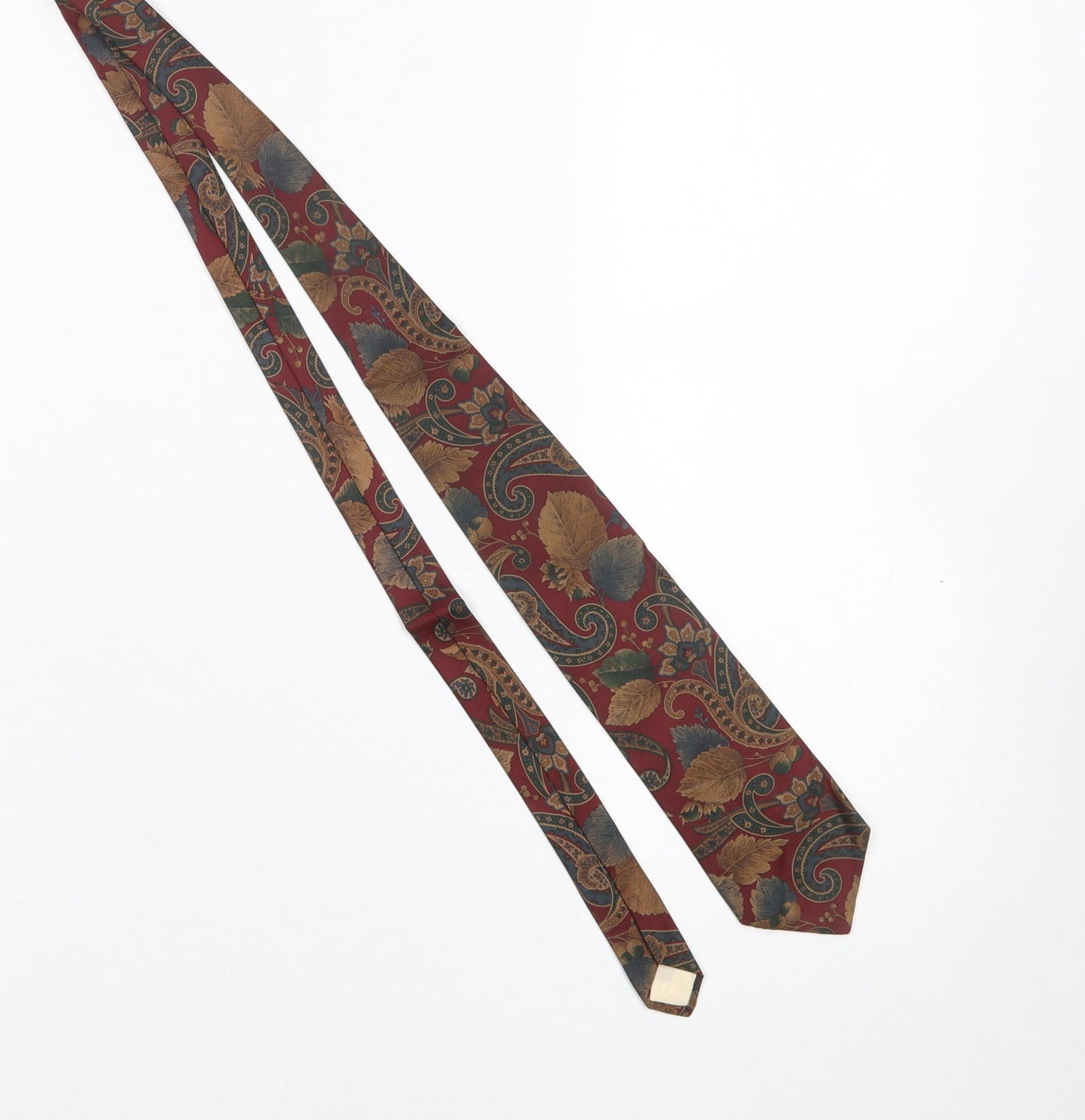 Mens José Piscador Red Paisley 100% Silk Designer Tie