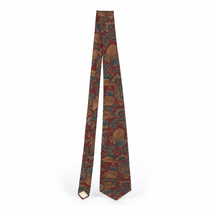 Mens José Piscador Red Paisley 100% Silk Designer Tie