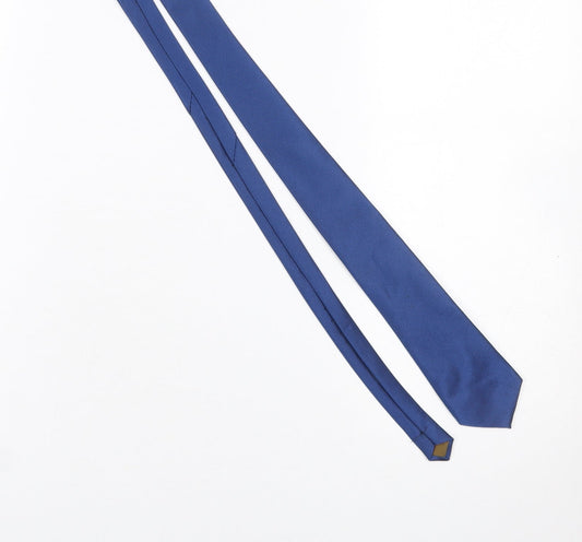 Kimmy Custom Tailor Men Blue Handmade Silk Slim Tie