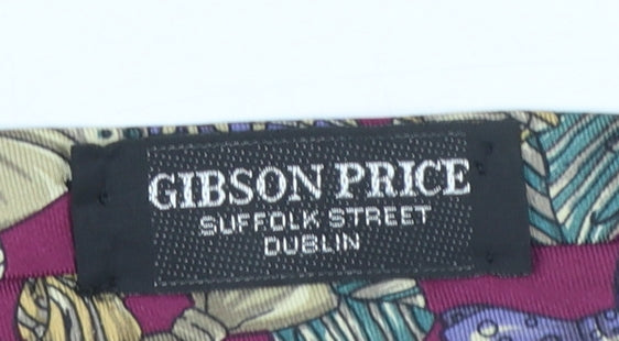 Mens Gibson Price Multicoloured Floral 100% Silk Designer Tie
