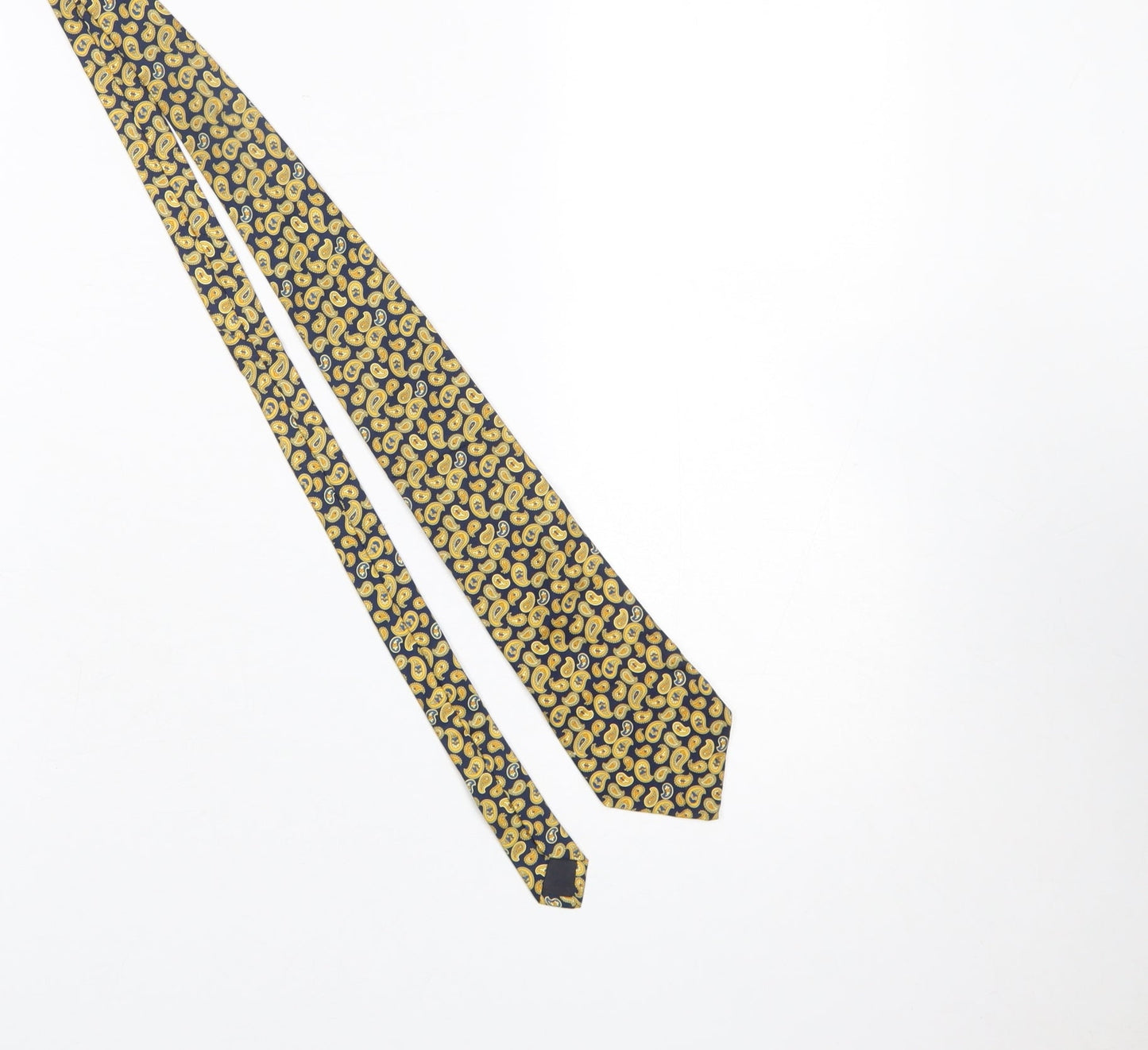 Mens Hemley Gold Paisley 100% Silk Designer Tie