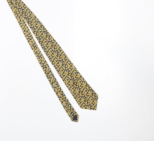 Mens Hemley Gold Paisley 100% Silk Designer Tie