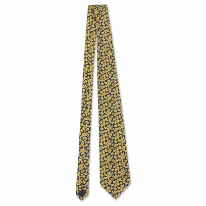 Mens Hemley Gold Paisley 100% Silk Designer Tie
