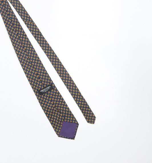 Mens Gibson Price Blue Paisley 100% Silk Designer Tie