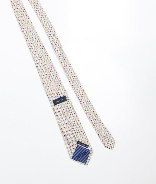 Charles Tyrwhitt Men's Multicoloured Slim Silk Tie Made in England