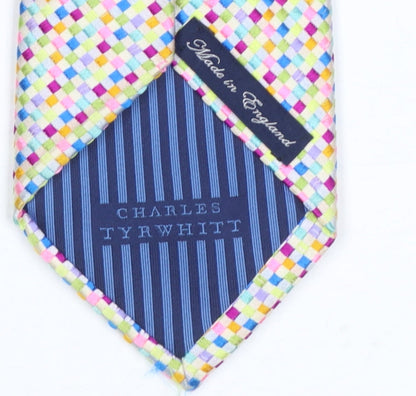 Charles Tyrwhitt Men's Multicoloured Slim Silk Tie Made in England