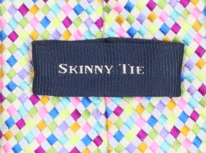Charles Tyrwhitt Men's Multicoloured Slim Silk Tie Made in England
