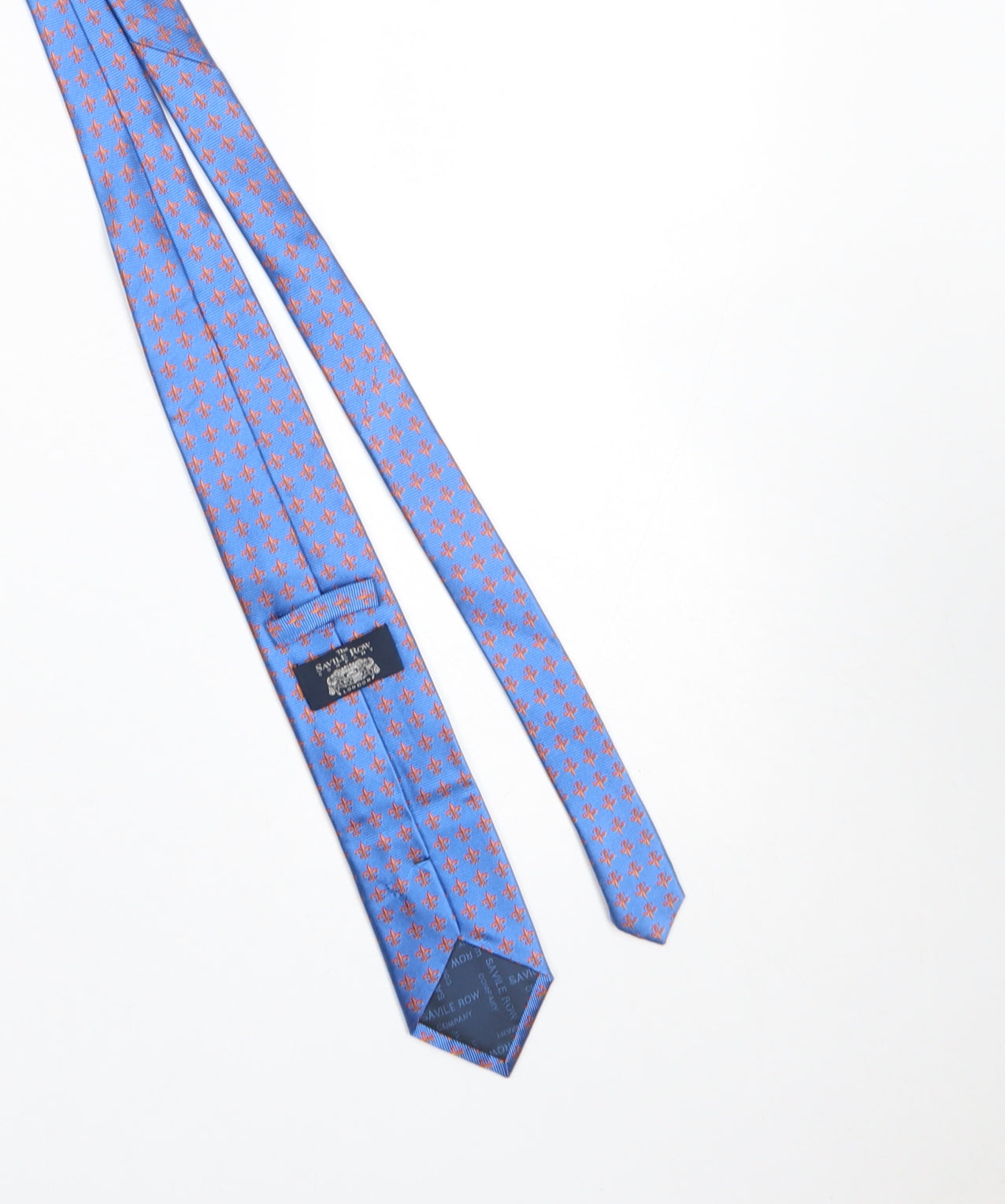 Mens The Savile Row Company Blue Geometric 100% Silk Designer Tie