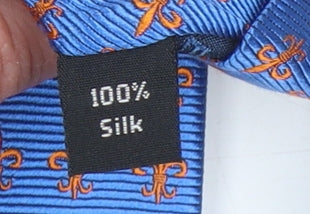 Mens The Savile Row Company Blue Geometric 100% Silk Designer Tie