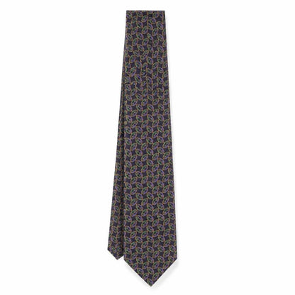 Mens Gibson Price Blue Geometric 100% Silk Designer Tie