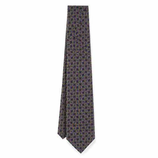Mens Gibson Price Blue Geometric 100% Silk Designer Tie