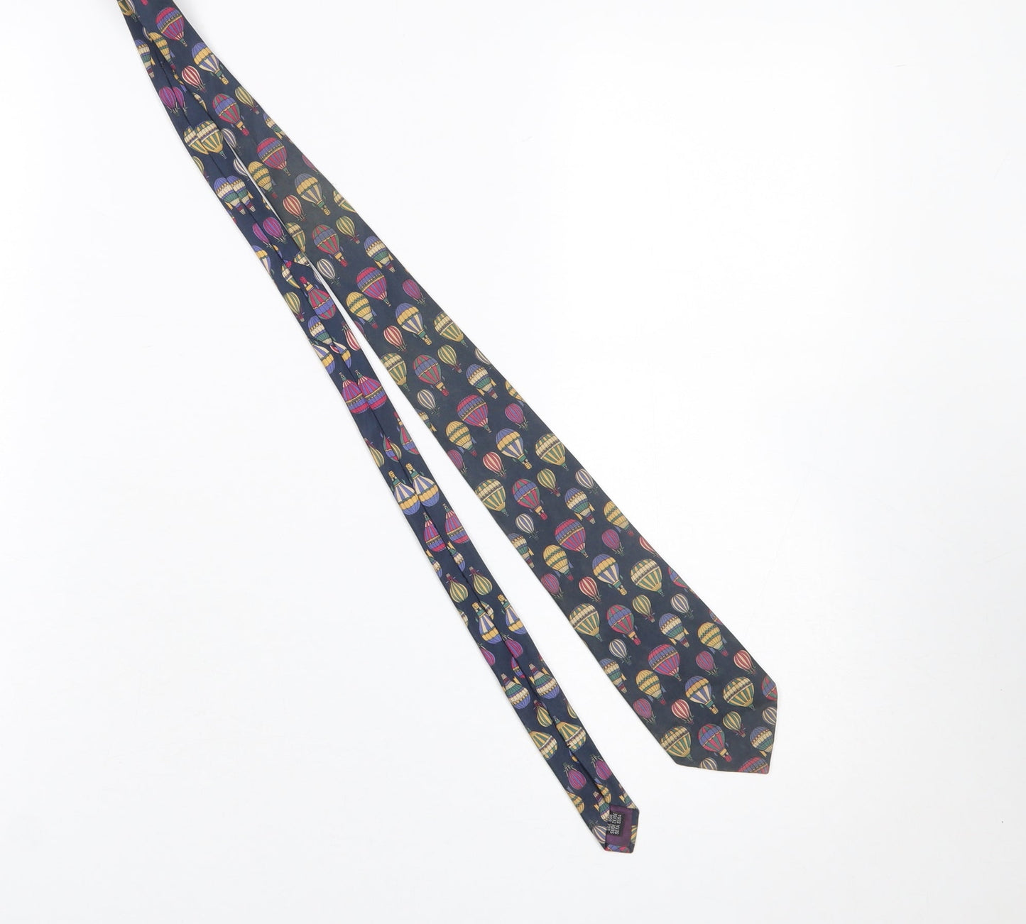 Mens James Meade Blue Animal Print 100% Silk Designer Tie