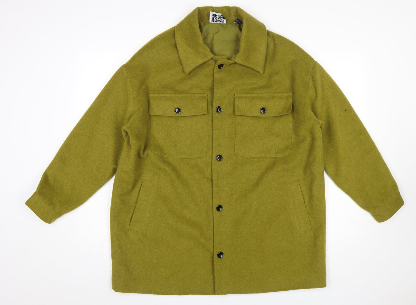Mens UK Size S Reclaimed Vintage Green Basic Jacket