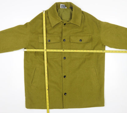 Mens UK Size S Reclaimed Vintage Green Basic Jacket