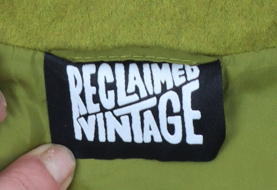 Mens UK Size S Reclaimed Vintage Green Basic Jacket