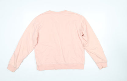 Womens UK Size M Diesel Pink Pullover Sweatshirt