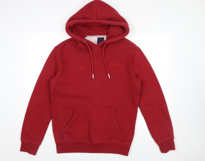 Mens UK Size S Superdry Red Pullover Hoodie