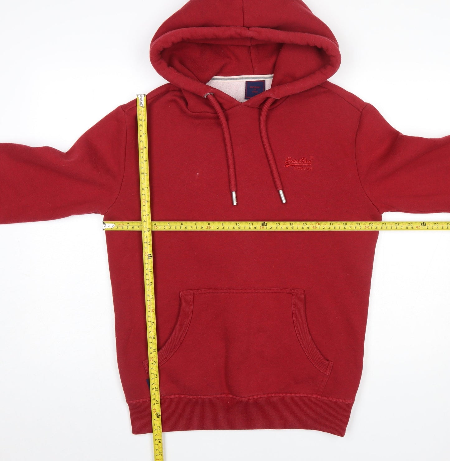 Mens UK Size S Superdry Red Pullover Hoodie