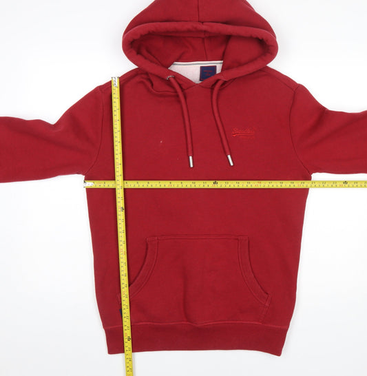 Mens UK Size S Superdry Red Pullover Hoodie