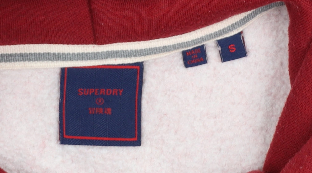 Mens UK Size S Superdry Red Pullover Hoodie