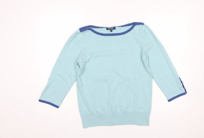 Womens UK Size 12 Maine New England Blue Pullover Jumper