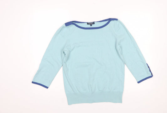 Womens UK Size 12 Maine New England Blue Pullover Jumper