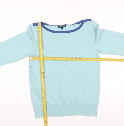 Womens UK Size 12 Maine New England Blue Pullover Jumper