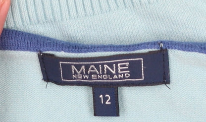Womens UK Size 12 Maine New England Blue Pullover Jumper