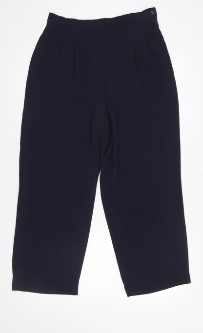 Womens UK Size 14 Windsmoor Regular Fit Cropped Blue Trousers