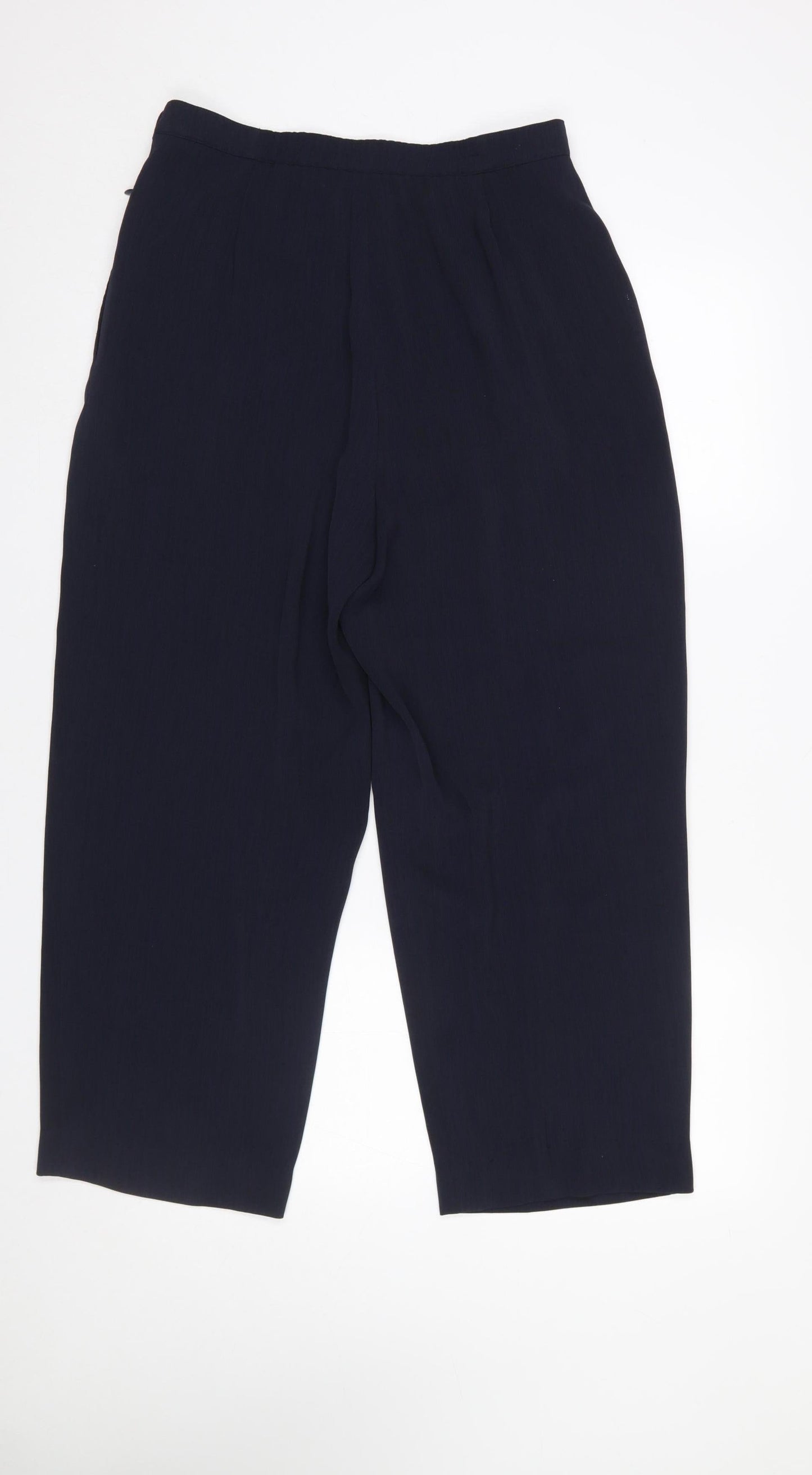 Womens UK Size 14 Windsmoor Regular Fit Cropped Blue Trousers
