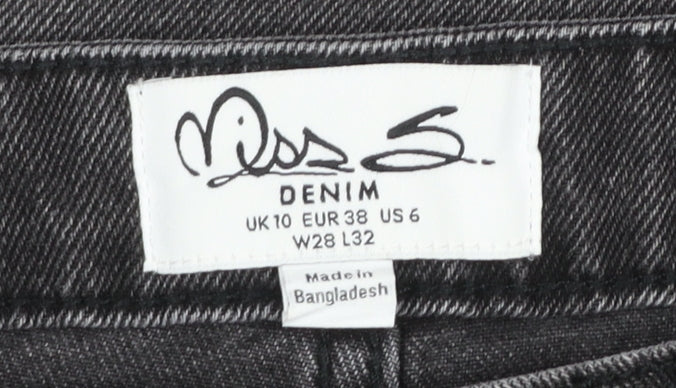 Womens UK Size 10 Miss S Regular Fit Straight Grey Jeans