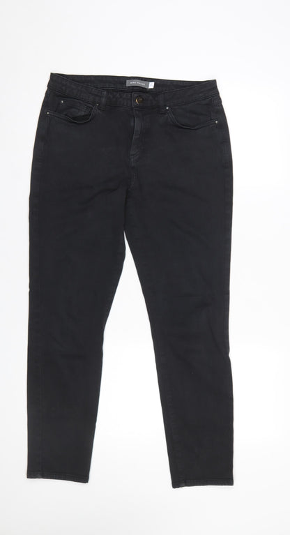 Womens UK Size 14 Mint Velvet Slim Fit Skinny Black Jeans