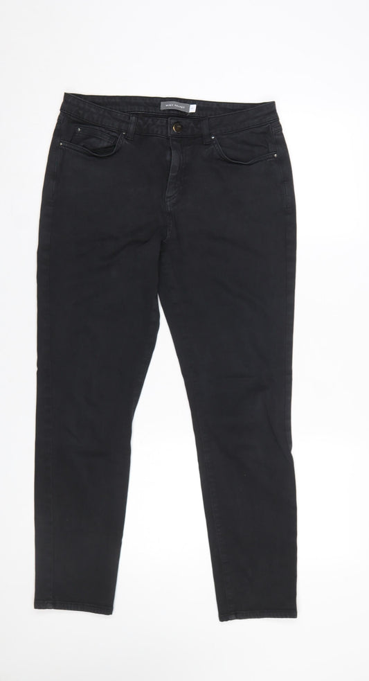 Womens UK Size 14 Mint Velvet Slim Fit Skinny Black Jeans