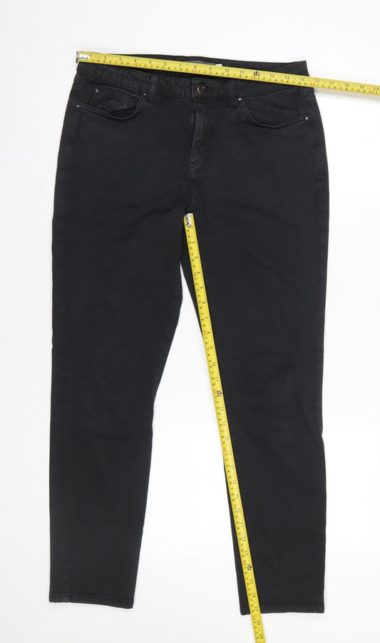 Womens UK Size 14 Mint Velvet Slim Fit Skinny Black Jeans