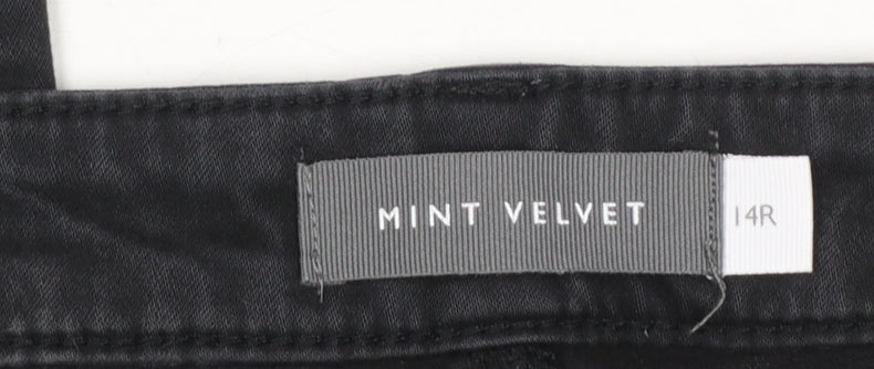 Womens UK Size 14 Mint Velvet Slim Fit Skinny Black Jeans