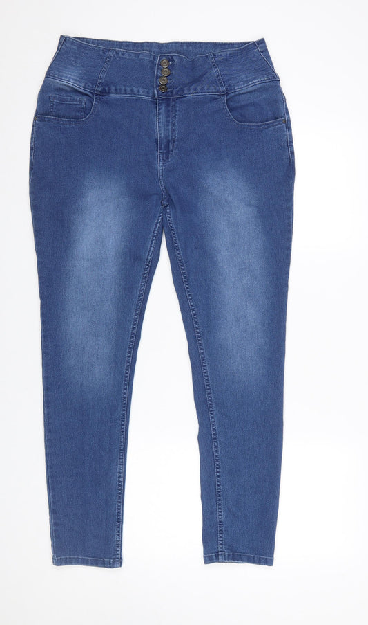 Womens UK Size 8 maxcares Slim Fit Skinny Blue Jeans