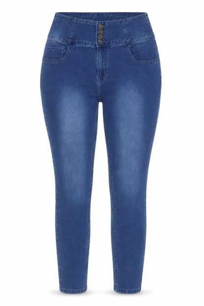 Womens UK Size 8 maxcares Slim Fit Skinny Blue Jeans
