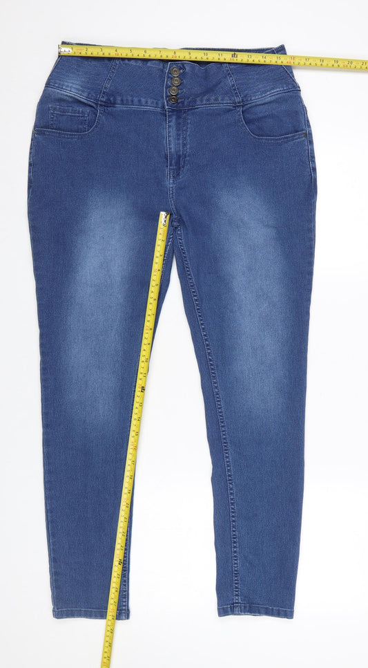 Womens UK Size 8 maxcares Slim Fit Skinny Blue Jeans