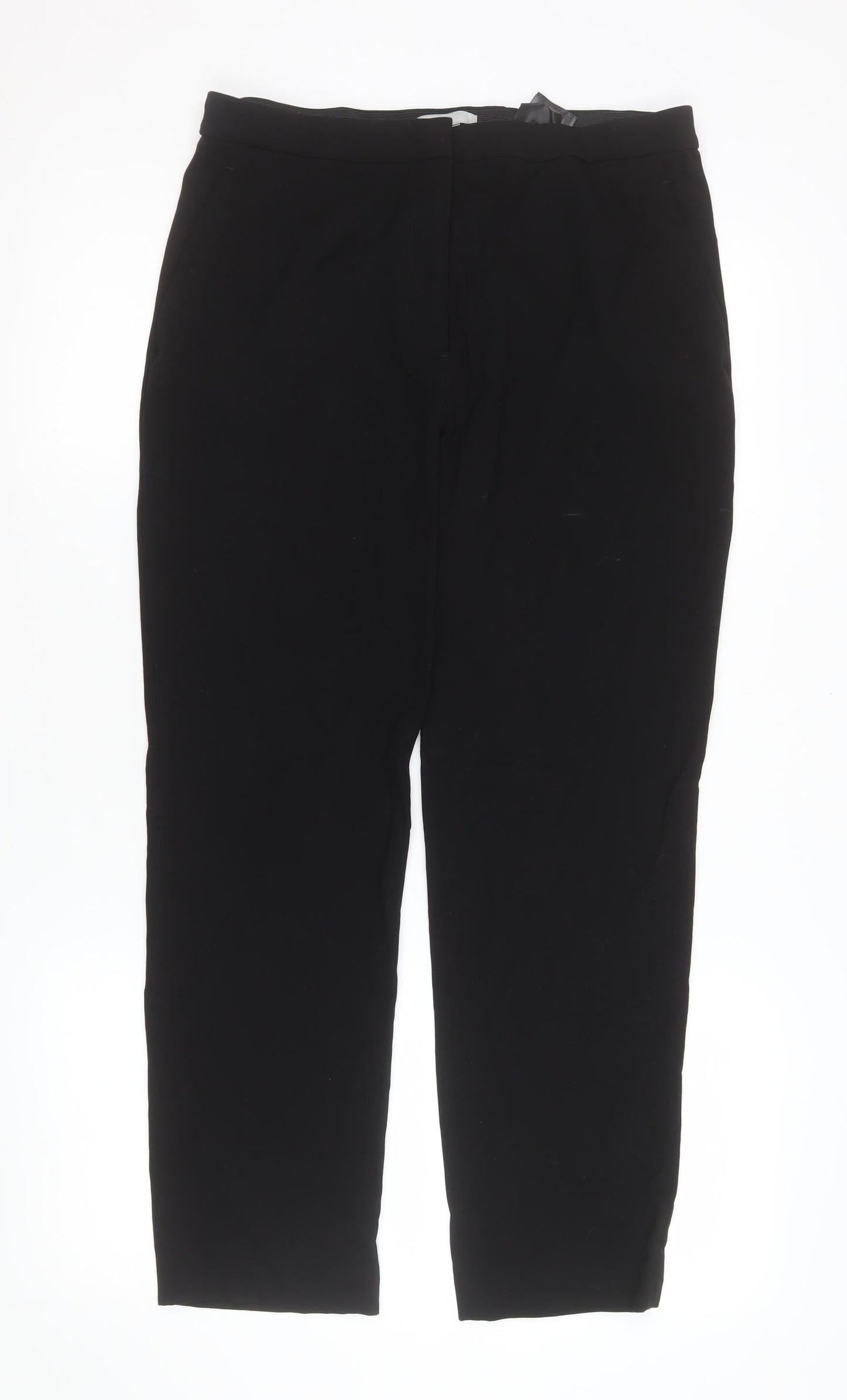 Womens UK Size 10 H&M Slim Fit Business Casual Workwear Black Trousers